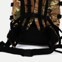 Рюкзак туристический, 100 л, отдел на молнии, 3 наружных кармана, Huntsman, цвет хаки