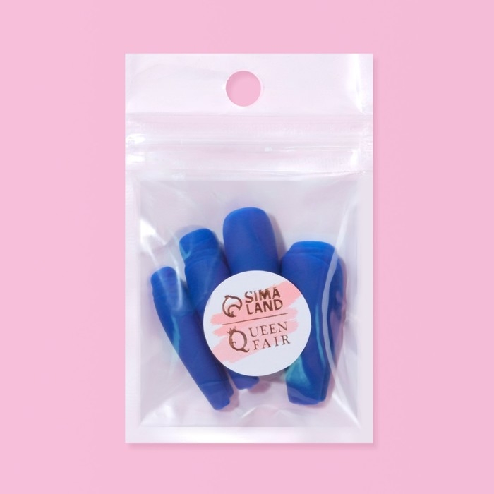 Накладные ногти, 24 шт, форма балерина, цвет матовый синий Накладные ногти, 24 шт, форма балерина, цвет матовый синий