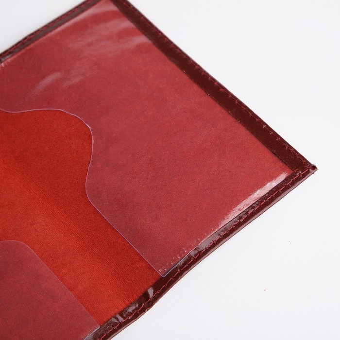 Обложка для паспорта, цвет бордовый Обложка для паспорта, цвет бордовый
