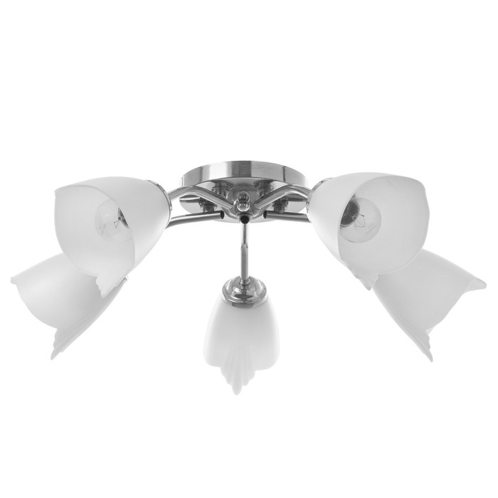 Люстра Оникс 5х15Вт E27 хром 52х52х15см BayerLux Люстра Оникс 5х15Вт E27 хром 52х52х15см BayerLux