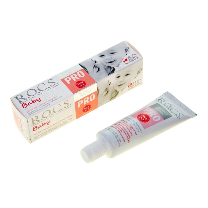 Зубная паста R.O.C.S. PRO Baby, минеральная защита и нежный уход, 45 г Зубная паста R.O.C.S. PRO Baby, минеральная защита и нежный уход, 45 г