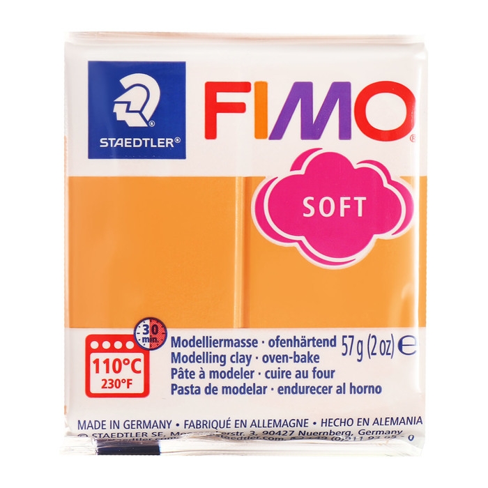 Пластика-полимерная глина запекаемая 57г FIMO soft сорбет из папайи 8020-T41
