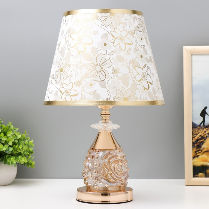 Лампа настольная Лампа настольная "Мурайя" E27 40W низ с подсветкой 24х24х40,5 см