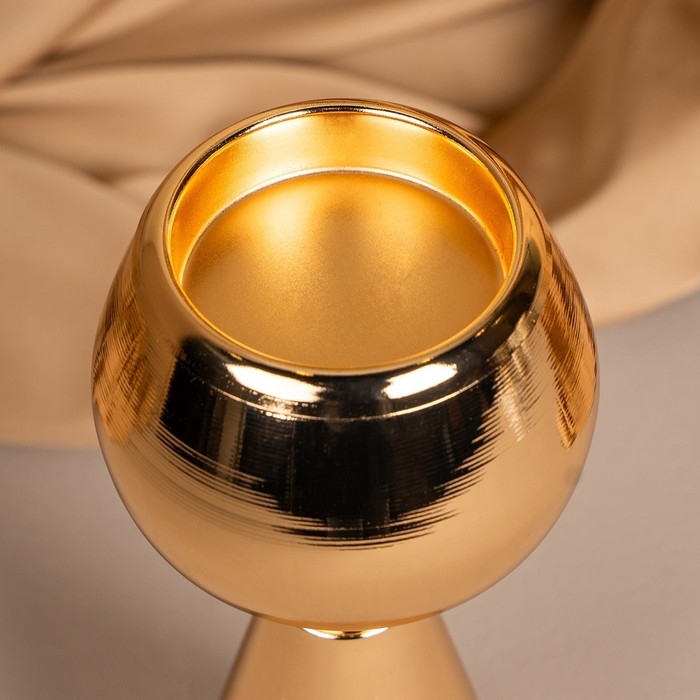 Подсвечник металл на 1 свечу «Гиацинт» цвет золото 8 х 8 х 21 см Подсвечник металл на 1 свечу «Гиацинт» цвет золото 8 х 8 х 21 см