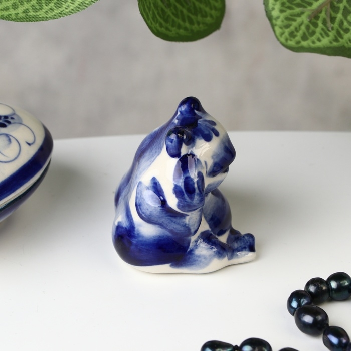 Сувенир жабка, гжель, 5.5 х 8 см Сувенир жабка, гжель, 5.5 х 8 см