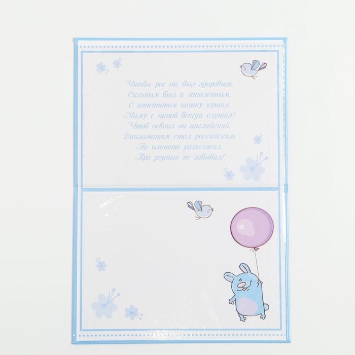 Папка для свидетельства о рождении «Коллаж», для мальчика, А5 Папка для свидетельства о рождении «Коллаж», для мальчика, А5