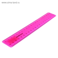 Линейка 20 см ErichKrause "Neon Solid", пластик, непрозрачная. двухсторонняя шкала, микс