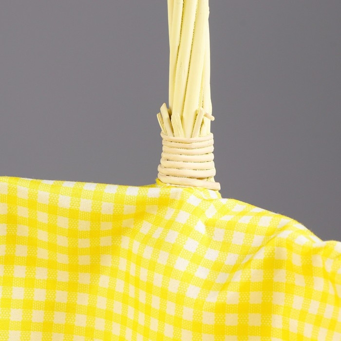 Корзина плетеная, 22 х 22 х 11 х 27 см, желтая Корзина плетеная, 22 х 22 х 11 х 27 см, желтая