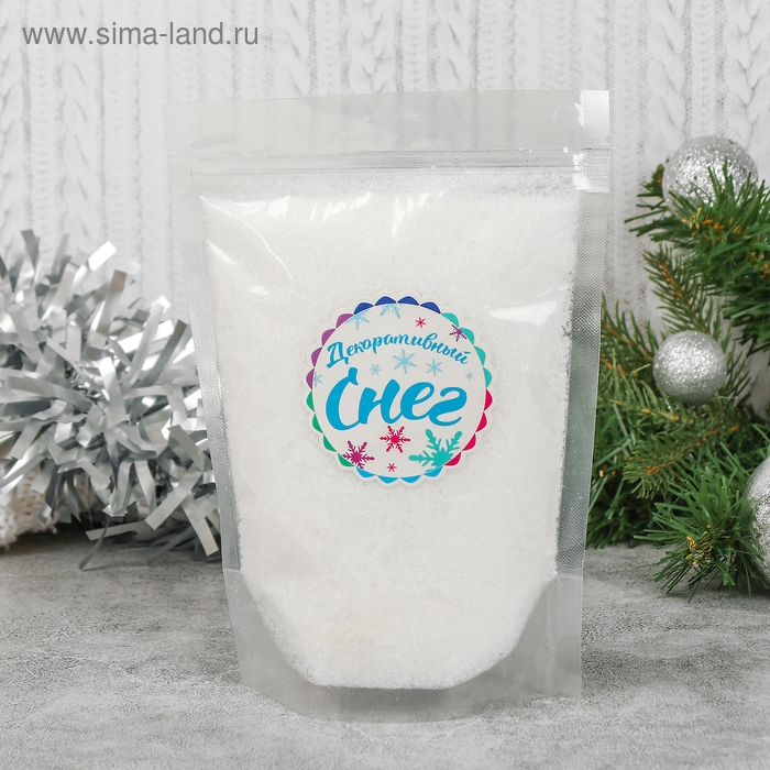Снег искусственный сыпучий для декора «Мягкий с блёстками» 50 г Снег искусственный сыпучий для декора «Мягкий с блёстками» 50 г