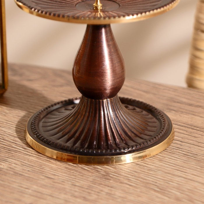 Подсвечник на 1 свечу Подсвечник на 1 свечу "Сумана" латунь 8,5х8х8 см