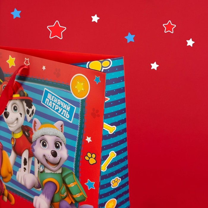 Пакет подарочный "С Днем рождения" 61х46х20 см, упаковка, Щенячий патруль