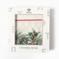 Скатерть Этель Christmas wreath 150х180см +/-3см с ВГМО, 100%хл, саржа 190гр/м2