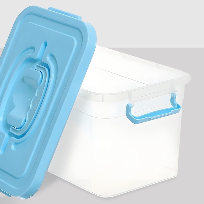 Контейнер для хранения с крышкой, 6,5 л, цвет голубой Контейнер для хранения с крышкой, 6,5 л, цвет голубой