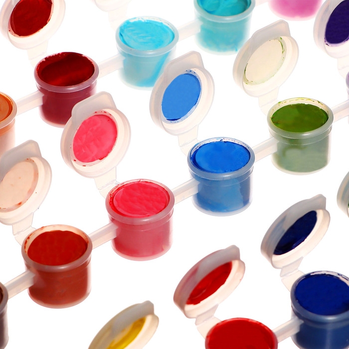 Краска акриловая, набор 18 цветов х 3 мл, Calligrata, морозостойкие, в пакете Краска акриловая, набор 18 цветов х 3 мл, Calligrata, морозостойкие, в пакете