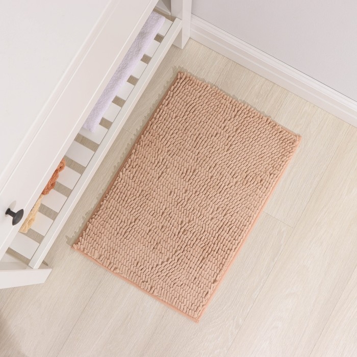 Коврик для дома Доляна «Букли длинные», 40×60 см, цвет бежевый Коврик для дома Доляна «Букли длинные», 40×60 см, цвет бежевый