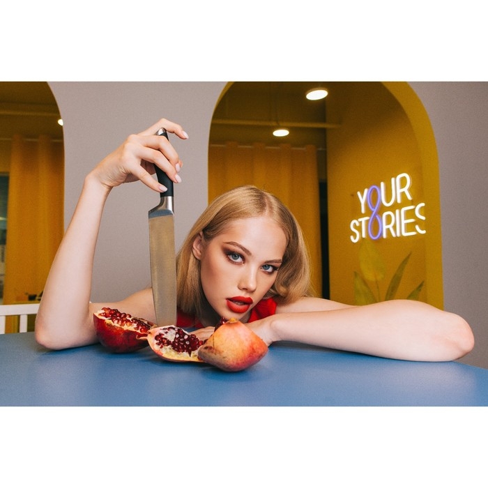 Нож кухонный Доляна Venus, длина лезвия 20 см, цвет чёрный Нож кухонный Доляна Venus, длина лезвия 20 см, цвет чёрный