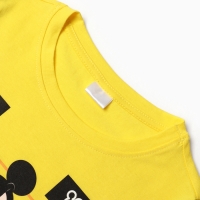 Футболка детская Mickey Микки Маус, рост 110-116, жёлтый