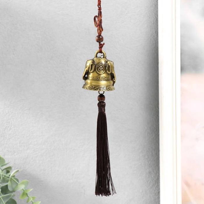 Колокольчик металл Колокольчик металл "Слон и узел счастья" 32 см