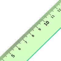 Набор чертёжный 4 предмета (линейка 15 см, угольник 30 °/ 60 °, 10 см; угольник 45 °/ 45 °, 8 см; транспортир 180 °, 9 см), прозрачный зелёный
