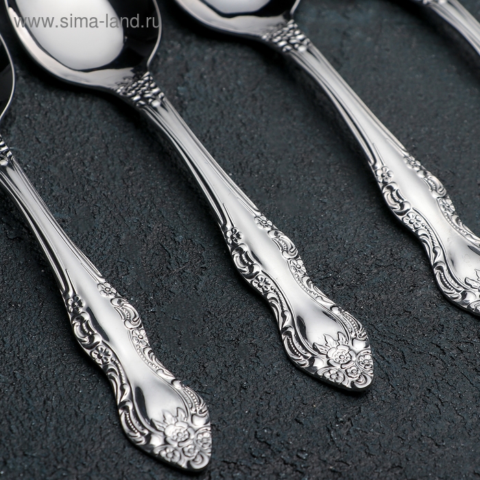 Набор чайный «Тройка», 15 предметов, цвет серебряный Набор чайный «Тройка», 15 предметов, цвет серебряный