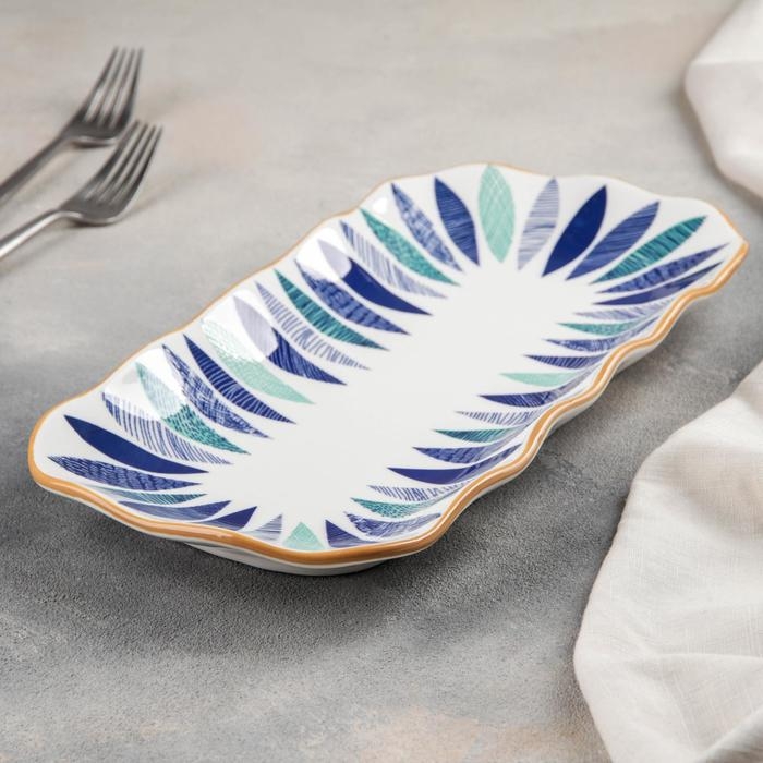 Блюдо керамическое прямоугольное «Мэнси, 32×15,5 см