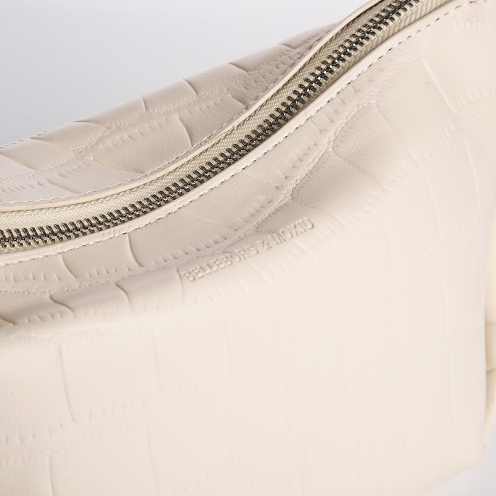 Сумка-багет на молнии, цвет белый Сумка-багет на молнии, цвет белый
