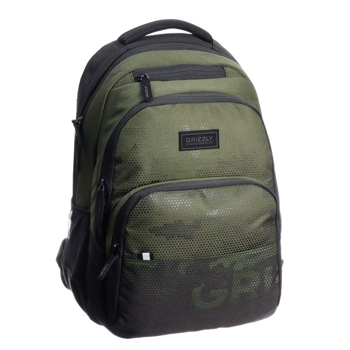 Рюкзак молодёжный, 45 х 32 х 23 см, Grizzly 330, эргономичная спинка, хаки RU-330-7_3 Рюкзак молодёжный, 45 х 32 х 23 см, Grizzly 330, эргономичная спинка, хаки RU-330-7_3