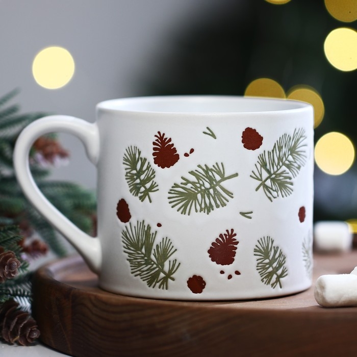 Новый год! Кружка новогодняя керамическая «Зимний лес», 320 мл