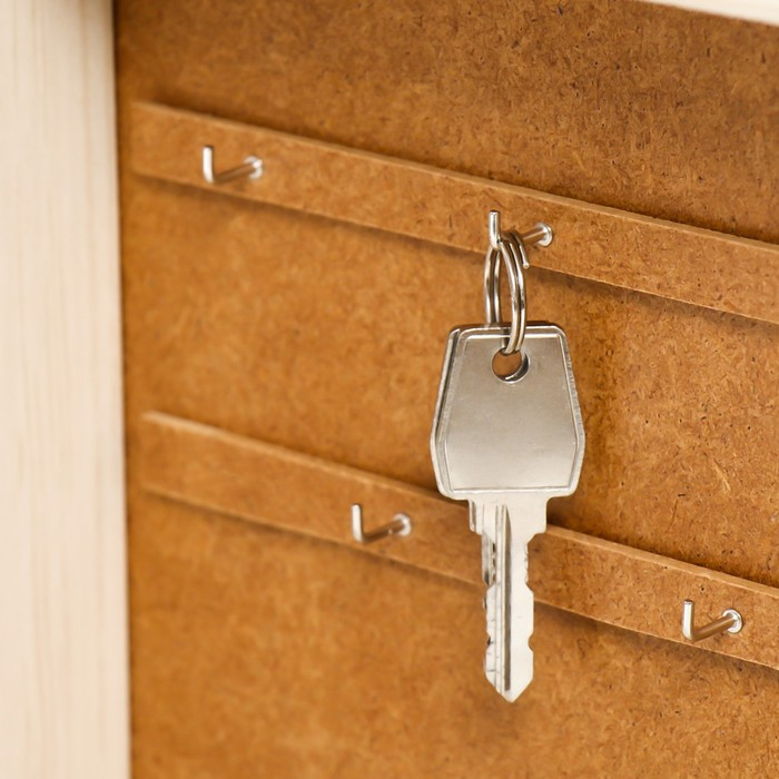 Ключница Ключница "Домик у причала" молочный дуб 26х31 см МИКС