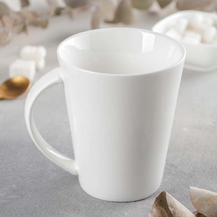 Кружка фарфоровая Wilmax, 380 мл, цвет белый Кружка фарфоровая Wilmax, 380 мл, цвет белый