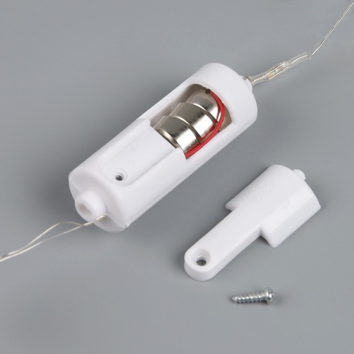 Светодиодные бусы "Сердечки", 80 см, LED(1608)-16-4.6V, AG13x3 (в компл.), 3 режима, свечение тёплое белое