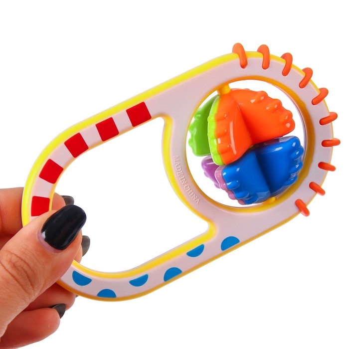 Погремушка «Фактурная ручка», цвет МИКС, Крошка Я Погремушка «Фактурная ручка», цвет МИКС, Крошка Я