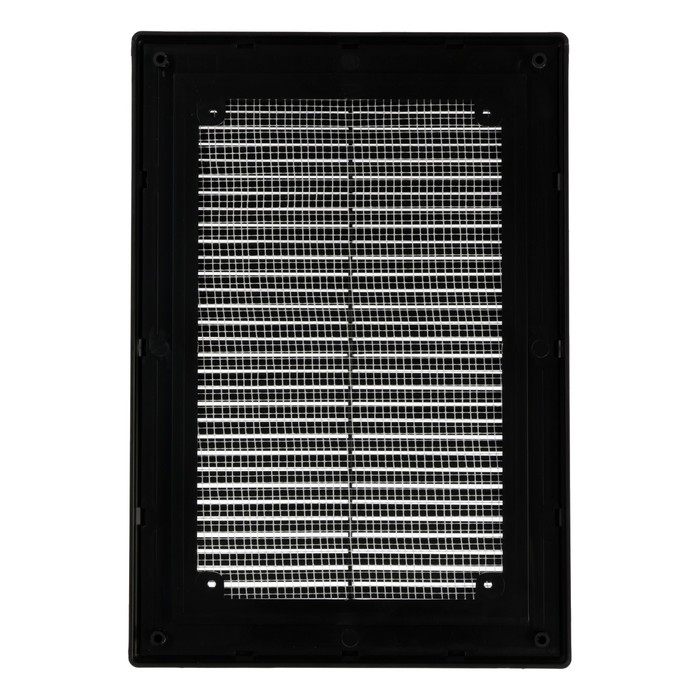 Решетка вентиляционная Решетка вентиляционная "ВИЕНТО" 2030ВР, 200х300 мм, с сеткой, разъемная, черная