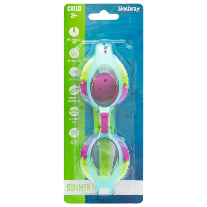 Очки для плавания Summer Swirl Goggles, цвет МИКС, 21099 Очки для плавания Summer Swirl Goggles, цвет МИКС, 21099