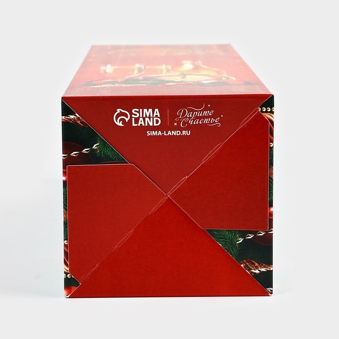 Коробка подарочная новогодняя складная «Шампанское », 9.5 х 32.5 х 9.5 см, Новый год Коробка подарочная новогодняя складная «Шампанское », 9.5 х 32.5 х 9.5 см, Новый год