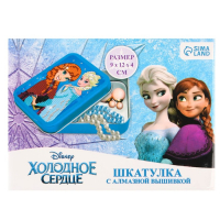 Алмазная мозаика на шкатулке, 12х9х4 см, Холодное сердце