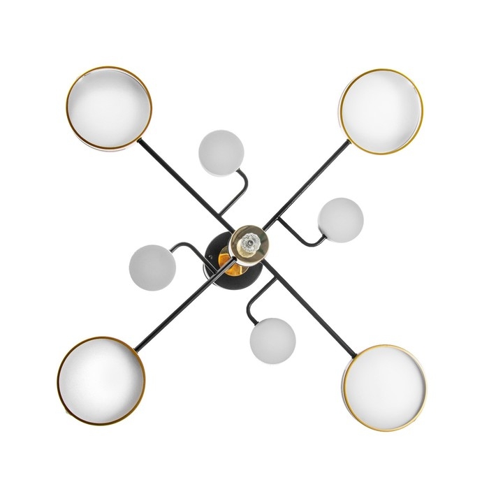 Люстра Люстра "Ласера" 8хLED 144Вт 3000-6000К черно-золотой 75х75х48 см BayerLux