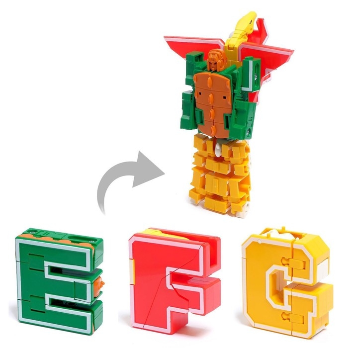 Робот «Дино-буква», трансформируется в динозавра, МИКС