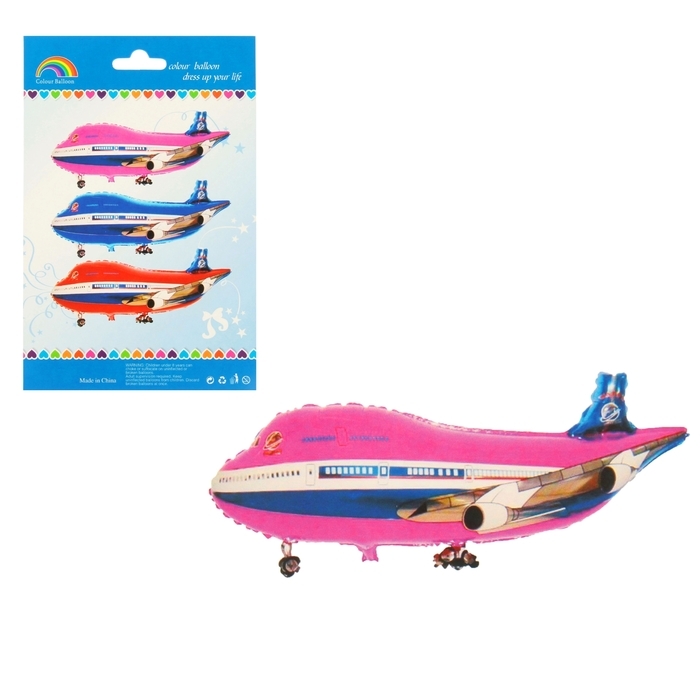 Шар фольгированный 32" &laquo;Самолёт&raquo;, цвет МИКС