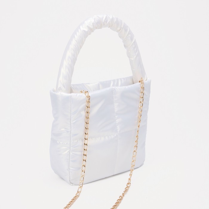 Сумка-тоут на молнии, цвет белый