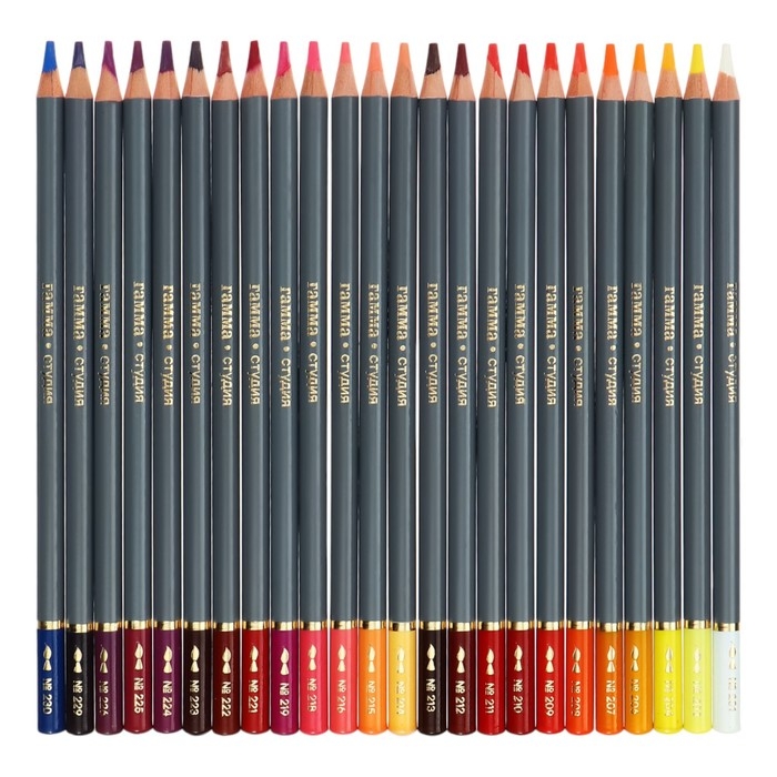 Карандаши акварельные Гамма  Карандаши акварельные Гамма "Студия" 72 цвета, грифель 3.8 мм, картонная коробка, 110822_72