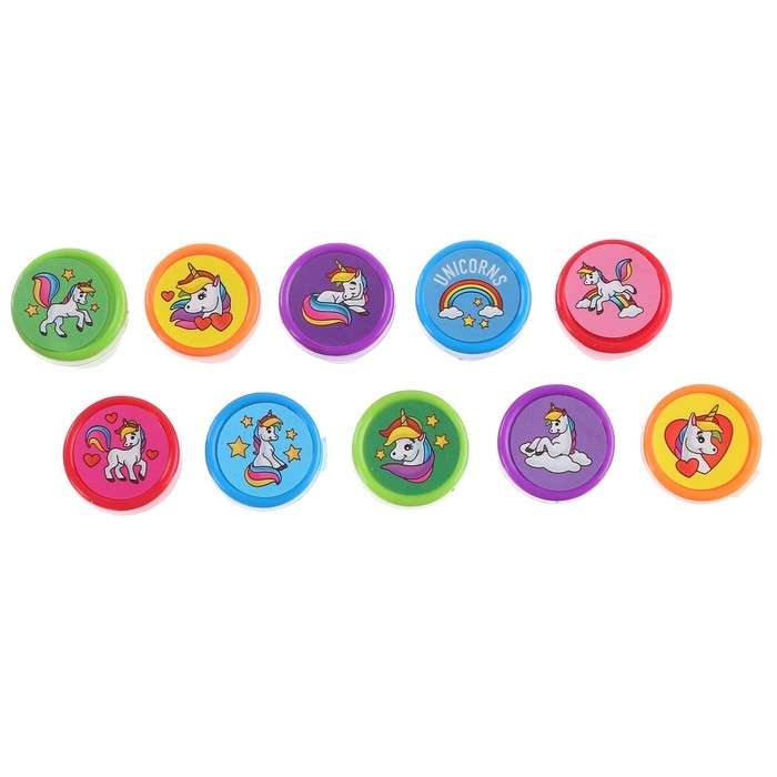 Печать цветная «Прелестные единороги», набор 10 шт., МИКС Печать цветная «Прелестные единороги», набор 10 шт., МИКС
