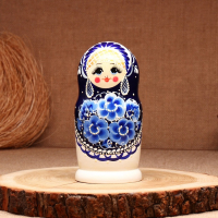 Матрёшка «Гжель», высокая, 5 кукольная, люкс
