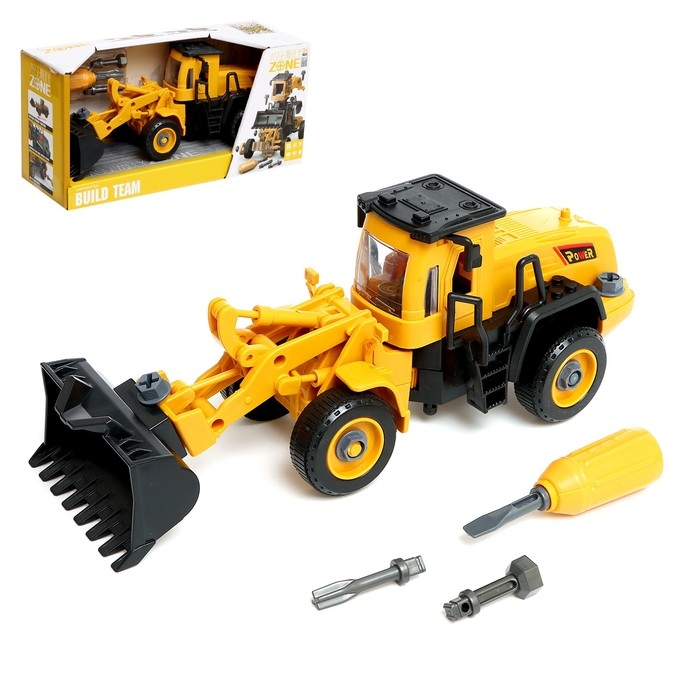 Конструктор винтовой «Погрузчик», инерция, 33 детали Конструктор винтовой «Погрузчик», инерция, 33 детали