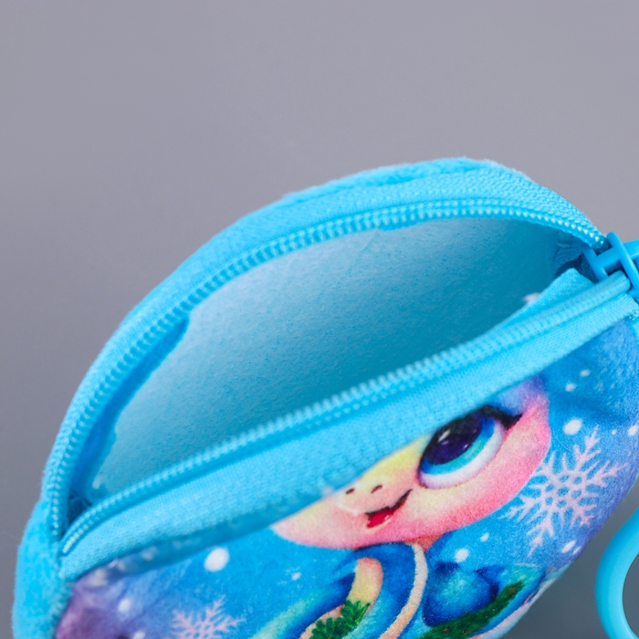 Кошелёк новогодний детский «Змейка», плюшевый, цвет МИКС