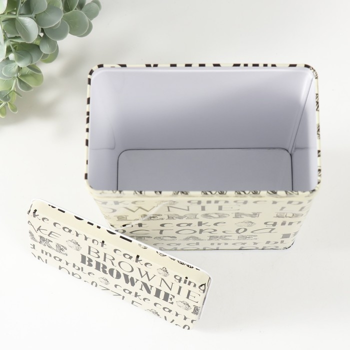 Шкатулка металл прямоугольная Шкатулка металл прямоугольная "Сладкая выпечка" набор 2 шт 7х11х18,5 8,5х14,5х20 см