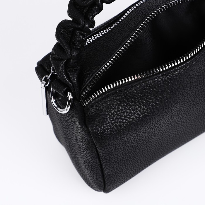 Сумка-багет на молнии, цвет чёрный Сумка-багет на молнии, цвет чёрный