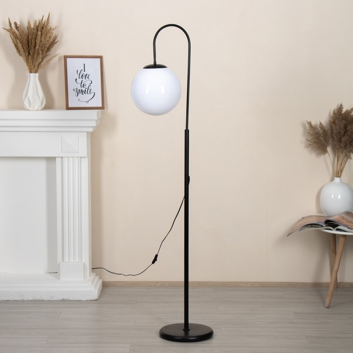 Торшер  Торшер "Асфира" Е27 15Вт чёрно-белый h.171 см