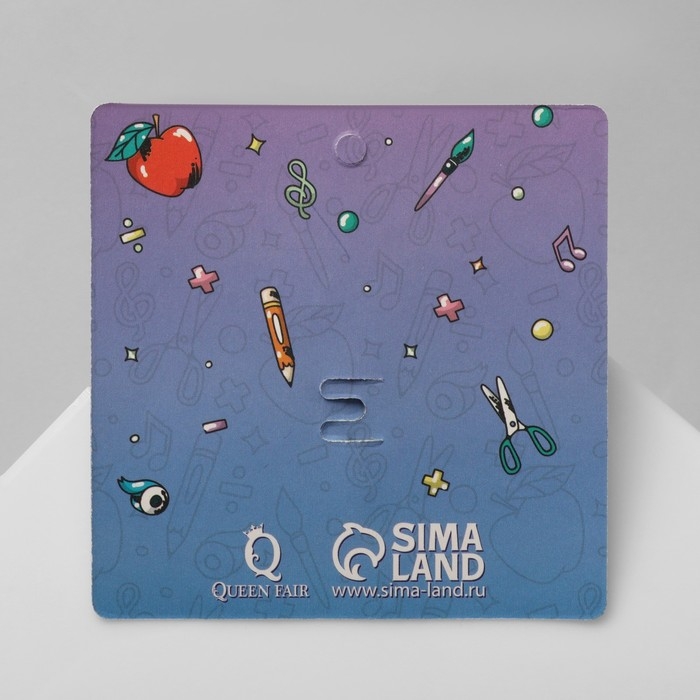 Брошь «Школа» отличница, цветная в чёрном металле Брошь «Школа» отличница, цветная в чёрном металле