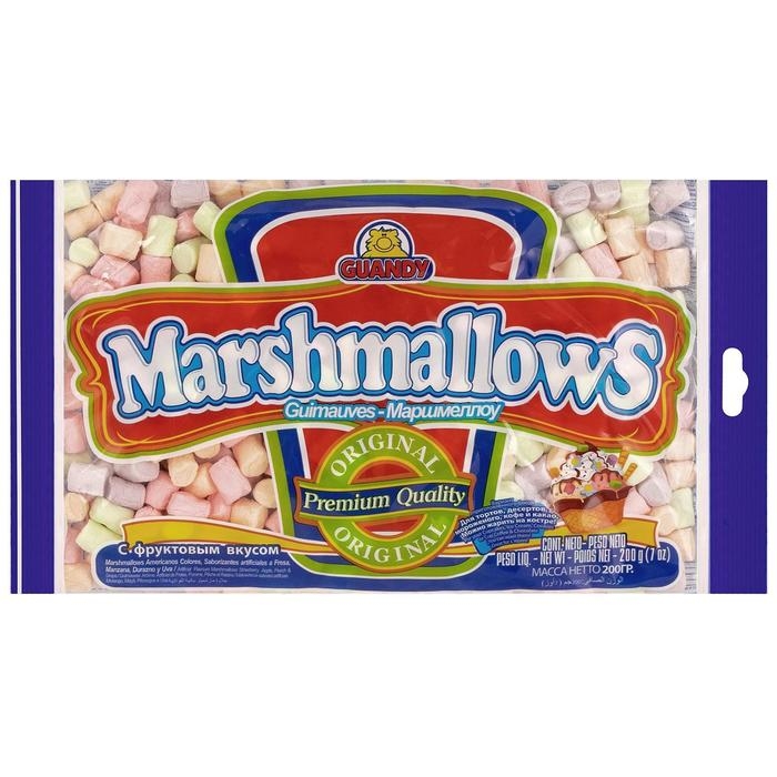 Маршмеллоу Guandy (Гуанди) мини, цветной фруктовый, 200 г Маршмеллоу Guandy (Гуанди) мини, цветной фруктовый, 200 г